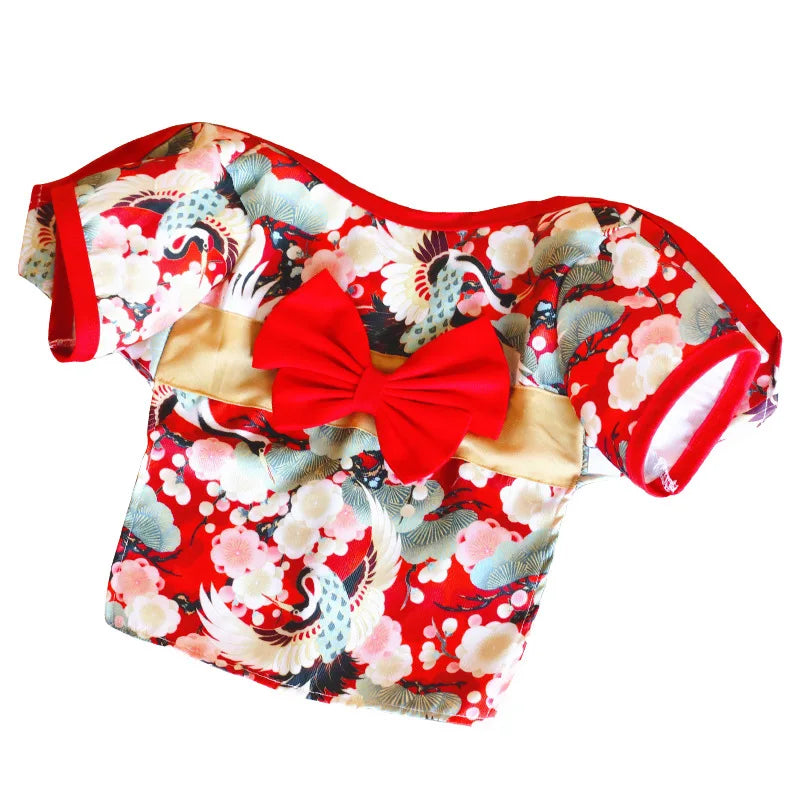 Japanese Kimono Pet Outfit - Summer Cosplay for Dogs, Cats & Shiba Inu