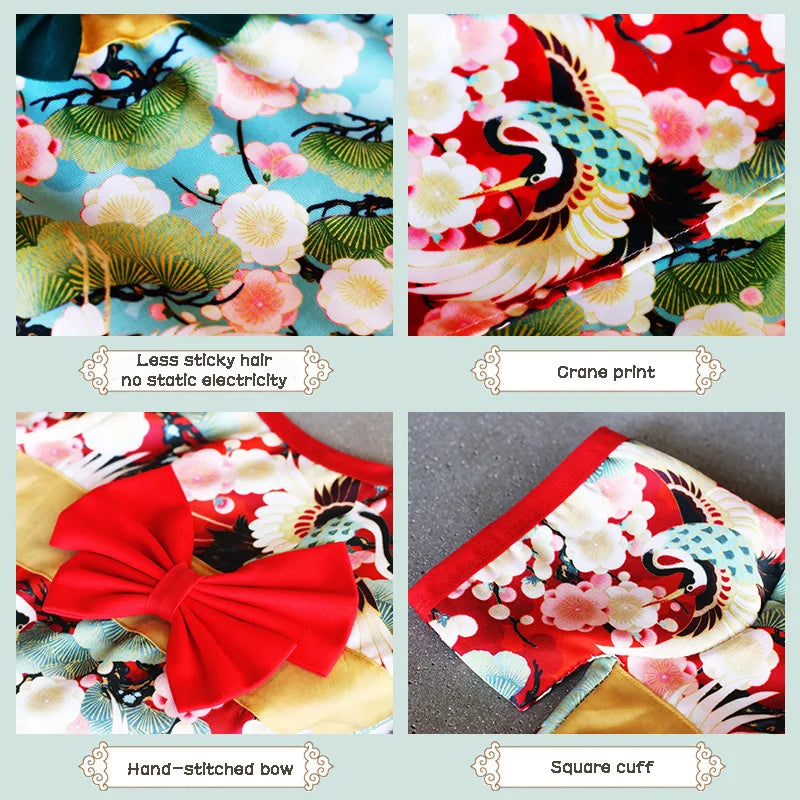 Japanese Kimono Pet Outfit - Summer Cosplay for Dogs, Cats & Shiba Inu
