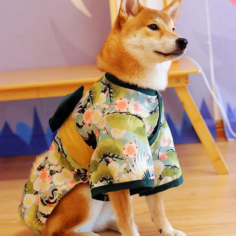 Japanese Kimono Pet Outfit - Summer Cosplay for Dogs, Cats & Shiba Inu