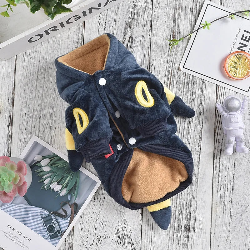 Eevee Pokémon Pet Costume - Kawaii Cosplay Hoodie for Dogs & Cats