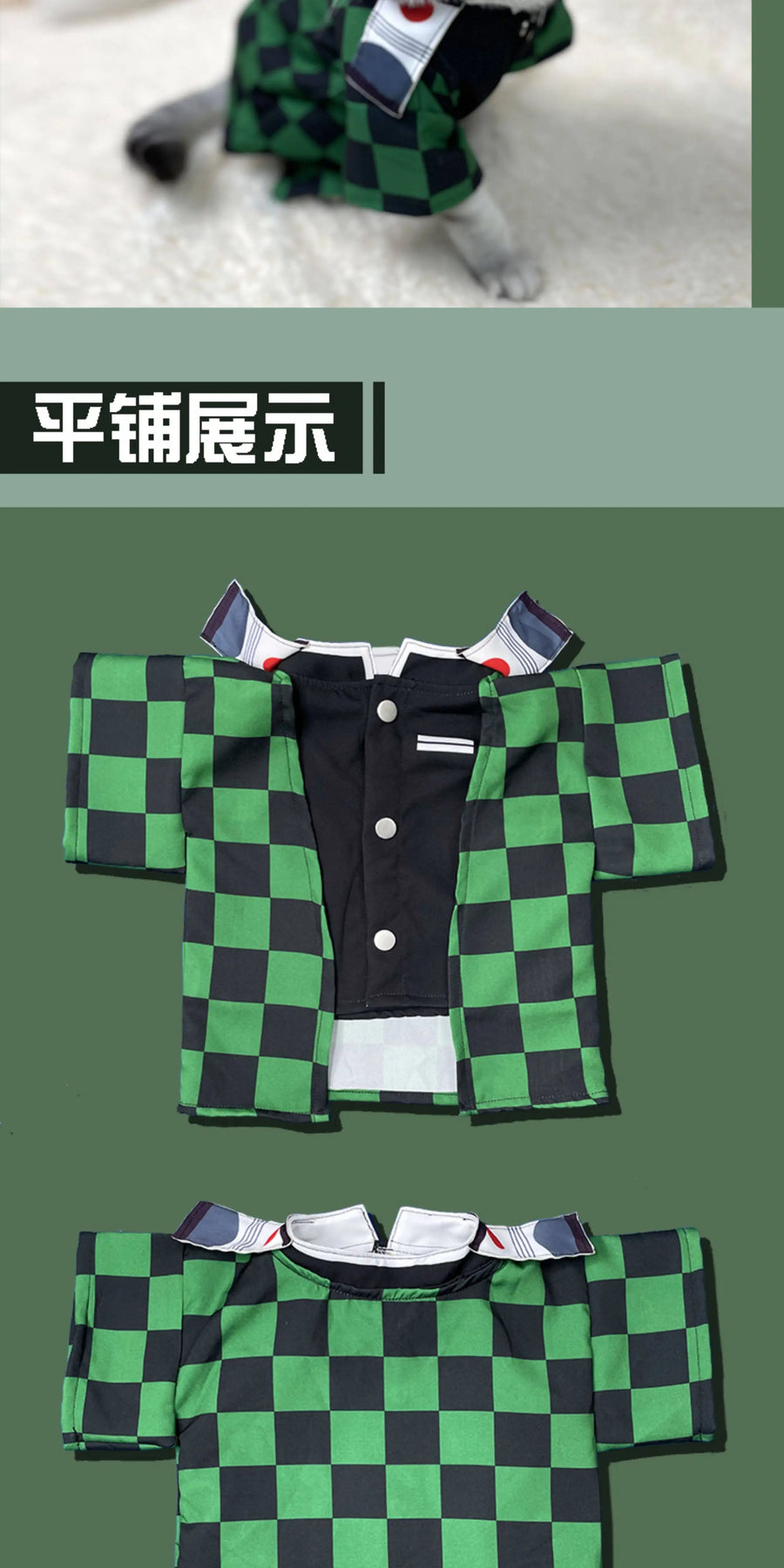 Demon Slayer Zenitsu Pet Clothing Anime Peripheral Kawaii Cats Dog Costumes Halloween Pets Cosplay Spring Summer Clothing Decor