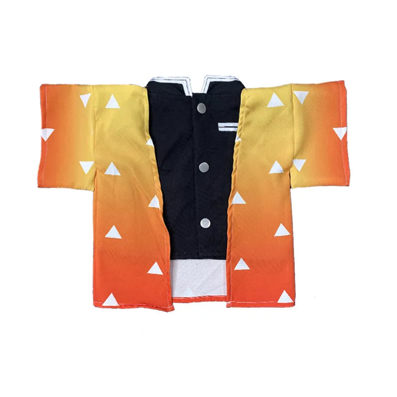Demon Slayer Zenitsu Pet Clothing Anime Peripheral Kawaii Cats Dog Costumes Halloween Pets Cosplay Spring Summer Clothing Decor
