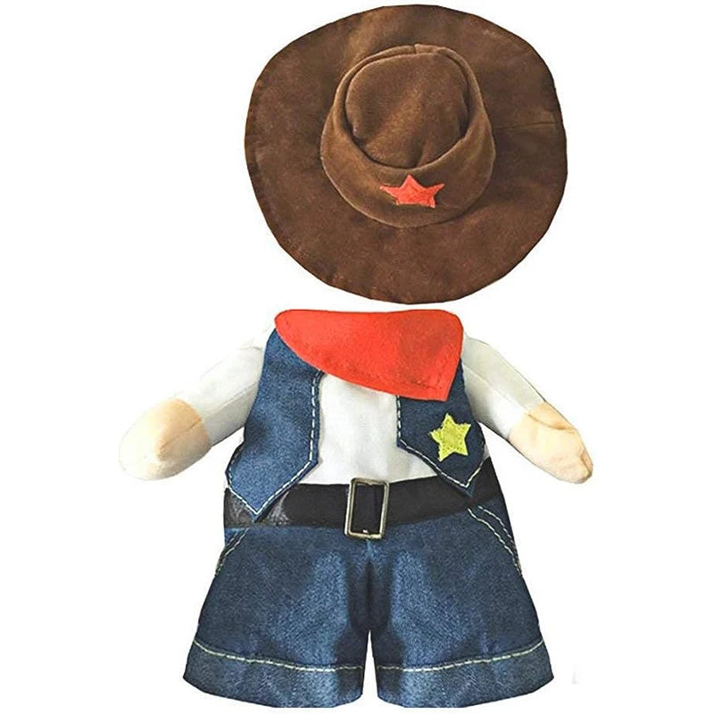 Cowboy Rider Pet Costume - Funny Halloween Outfit for Cats & Dogs
