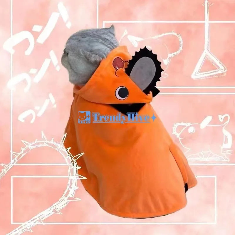 Chainsaw Man Pochita Pet Cloak - Anime Cosplay Costume for Cats & Dogs