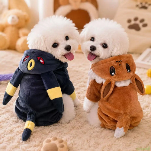 Eevee Pokémon Pet Costume - Kawaii Cosplay Hoodie for Dogs & Cats