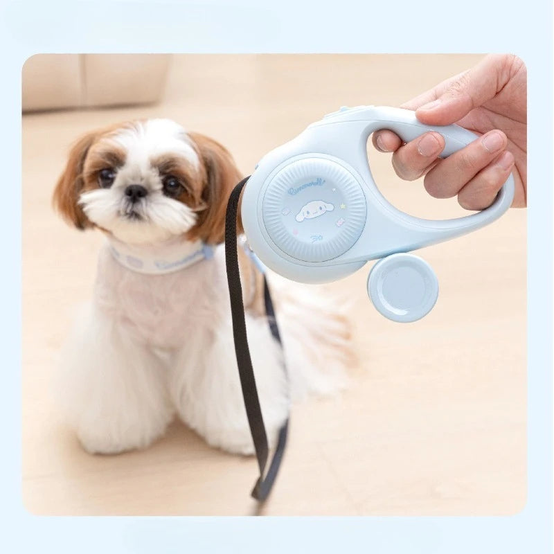 Sanrio Kuromi & Cinnamoroll Retractable Dog Leash - Kawaii Anime Pet Gear