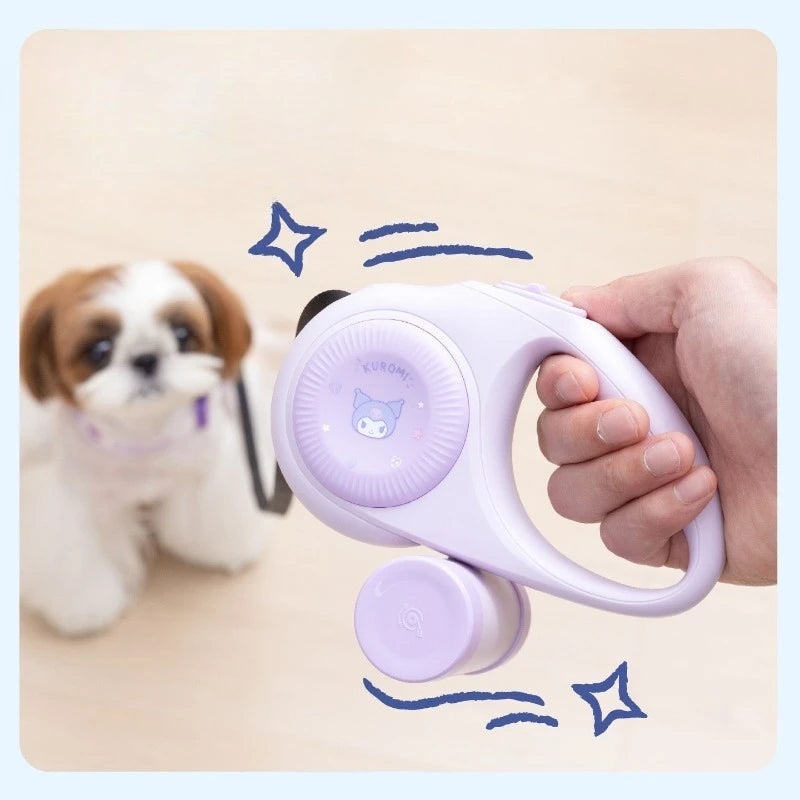Sanrio Kuromi & Cinnamoroll Retractable Dog Leash - Kawaii Anime Pet Gear