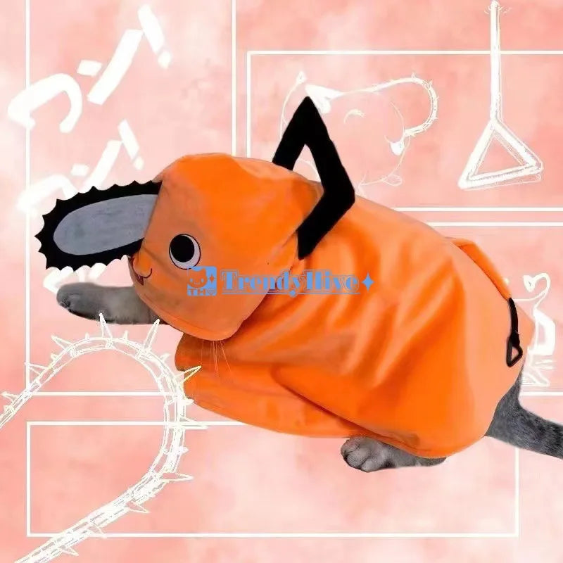 Chainsaw Man Pochita Pet Cloak - Anime Cosplay Costume for Cats & Dogs