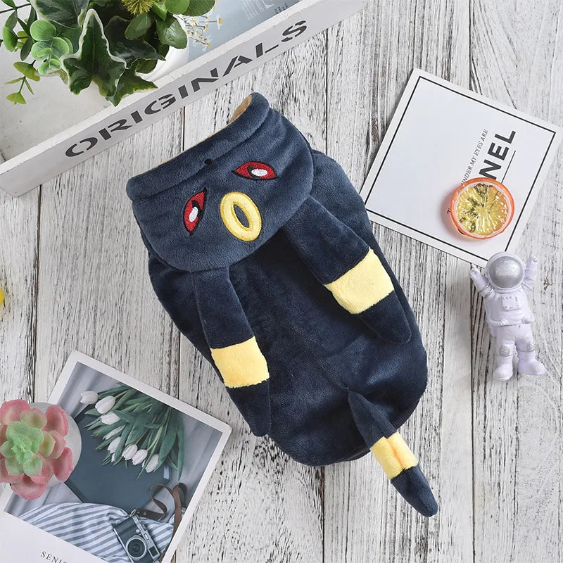 Eevee Pokémon Pet Costume - Kawaii Cosplay Hoodie for Dogs & Cats