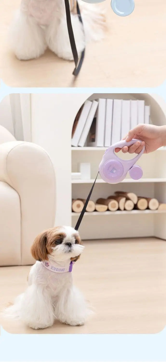 Sanrio Kuromi & Cinnamoroll Retractable Dog Leash - Kawaii Anime Pet Gear